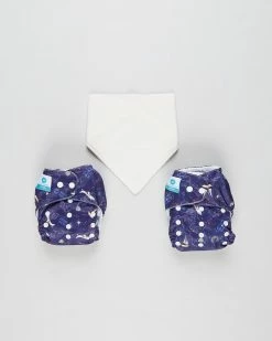 Best Pirce 😉 Itti bitti Bare Essentials One Size Fits Most Reusable Cloth Nappy & Bandana Bib 2-Pack Travel 🥰