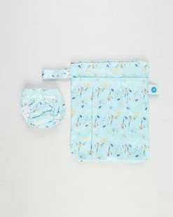 Buy ✨ Itti bitti Reusable Swim Nappy + Double Pocket Wetbag Seahorse ✔️