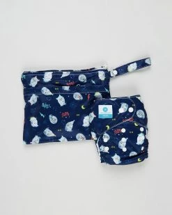 Flash Sale 😍 Itti bitti Bare Essentials One Size Fits Most Reusable Cloth Nappy & Wetbag Spooky 🔔