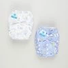 Promo 💯 Itti bitti Bare Essentials One Size Fits Most Reusable Cloth Nappy & Wetbag 2-Pack Love Bird Kitties 🎉