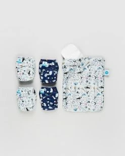 Hot Sale 🎁 Itti bitti Bare Essentials One Size Fits Most Reusable Cloth Nappy & Double Pocket Wetbag 4-Pack Magic Spooky ✨