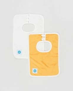 Best Pirce 🥰 Itti bitti Classic Bucket Minky Bibs - 2 Pack Saffron & Ivory 🎁