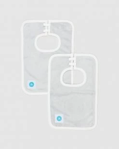 Cheapest 🌟 Itti bitti Classic Bucket Minky Bibs - 2 Pack Silver ⭐