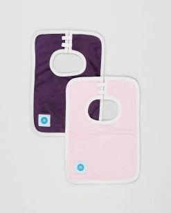 Outlet 🌟 Itti bitti Classic Bucket Minky Bibs - 2 Pack Baby Pink & Mulberry 💯