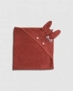 Deals ⭐ Kikadu Hooded Towel Rabbit Red 😍