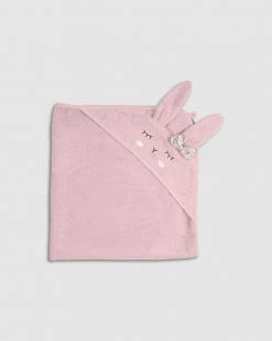 Discount 🔥 Kikadu Hooded Towel Rabbit Pink 😍