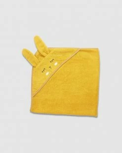 Best deal ⌛ Kikadu Hooded Towel Rabbit Mustard ⭐