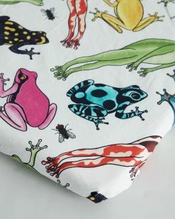 Buy 😀 Kip&Co Mr Frog Cotton Fitted Cot Sheet Multi Frog 🎁