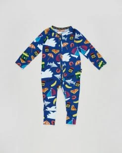 Deals 🛒 Kip&Co Aussie Icons Organic LS Zip Romper - Babies 😀