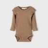 Buy 💯 Lil’ Atelier Raja Long Sleeve Bodysuit - Babies Woodsmoke ⌛
