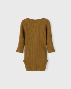 Hot Sale 🛒 Lil’ Atelier Rajo Long Sleeve Bodysuit - Babies Golden Brown ❤️ -Baby Online store http3A2F2Fstatic.theiconic.com .au2Fp2Flil atelier 7960 6096051 3