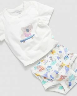 Best deal ⌛ Little Green & Co Jersey Tee & Nappy Cover Set - Babies Animal Pals ❤️ -Baby Online store http3A2F2Fstatic.theiconic.com .au2Fp2Flittle green and co 5728 0237631 3