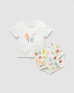 Cheapest 👍 Little Green & Co Jersey Tee & Nappy Cover Set - Babies 🌞 Summer Yums ⌛