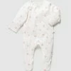 Cheap 😀 Little Green & Co Core Jersey Zip Onesie - Babies Peach AOP 🔔