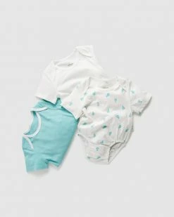 Top 10 🤩 Little Green & Co 3-Pack Jersey Short Sleeve Bodysuit - Babies Ice & Pear 🎉 -Baby Online store http3A2F2Fstatic.theiconic.com .au2Fp2Flittle green and co 6674 9179911 4