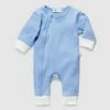Best reviews of 👍 Little Green & Co Footless Rib Zip Onesie - Babies Blue 🔔