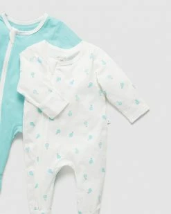 Outlet 👏 Little Green & Co 2-Pack Jersey Zip Onesie - Babies Ice 🥰 -Baby Online store http3A2F2Fstatic.theiconic.com .au2Fp2Flittle green and co 6710 0179911 3