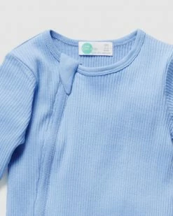 Best reviews of 👍 Little Green & Co Footless Rib Zip Onesie - Babies Blue 🔔 -Baby Online store http3A2F2Fstatic.theiconic.com .au2Fp2Flittle green and co 6711 1479911 3