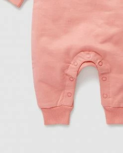 Outlet 👍 Little Green & Co Track Onesie - Babies Peach 💯 -Baby Online store http3A2F2Fstatic.theiconic.com .au2Fp2Flittle green and co 6714 2379911 4