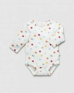 Wholesale ⌛ Little Green & Co Jersey Long Sleeve Bodysuit - Babies Confetti AOP ✔️