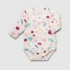 Brand new ❤️ Little Green & Co Jersey Long Sleeve Bodysuit - Babies Botanical AOP 👏