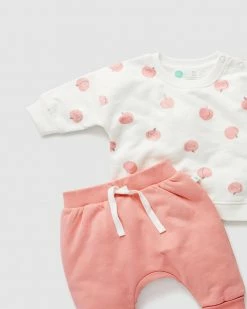 Discount ❤️ Little Green & Co Track Top & Track Pants Set - Babies Peach Peach 👏 -Baby Online store http3A2F2Fstatic.theiconic.com .au2Fp2Flittle green and co 6743 6279911 3