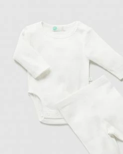Coupon 🔔 Little Green & Co Rib Long Sleeve Bodysuit & Leggings Set - Babies Milk 👏 -Baby Online store http3A2F2Fstatic.theiconic.com .au2Fp2Flittle green and co 6760 6969911 3