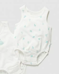 Best Sale 👍 Little Green & Co 2-Pack Jersey Sleeveless Bodysuit - Babies Milk & Pear 🧨 -Baby Online store http3A2F2Fstatic.theiconic.com .au2Fp2Flittle green and co 6781 4079911 3