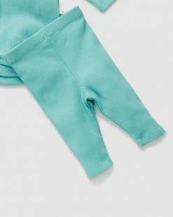 Buy 🛒 Little Green & Co Rib Long Sleeve Bodysuit & Leggings Set - Babies Ocean 😍 -Baby Online store http3A2F2Fstatic.theiconic.com .au2Fp2Flittle green and co 6788 8969911 4