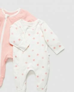 Hot Sale 🎉 Little Green & Co 2-Pack Jersey Zip Onesie - Babies Sorbet ✨ -Baby Online store http3A2F2Fstatic.theiconic.com .au2Fp2Flittle green and co 6793 1179911 3
