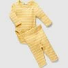 Buy ⌛ Little Green & Co Stripe Long Sleeve Rib Bodysuit & Leggings Set - Babies Mellow Stripe ⌛