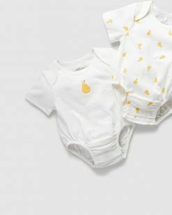 Cheap ✔️ Little Green & Co 2-Pack Short Sleeve Bodysuit - Babies Milk & Mellow Pear 😍 -Baby Online store http3A2F2Fstatic.theiconic.com .au2Fp2Flittle green and co 6824 6479911 4