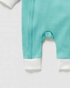 Budget 👏 Little Green & Co Footless Rib Zip Onesie - Babies Ocean 🛒 -Baby Online store http3A2F2Fstatic.theiconic.com .au2Fp2Flittle green and co 6887 3479911 5