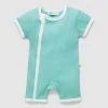 Best deal 🌟 Little Green & Co Rib SS Romper - Babies Ocean 🌟