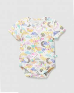 Brand new 🔥 Little Green & Co Jersey SS Bodysuit - Babies Sunshine Friends 🔔