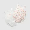 Discount 🥰 Little Green & Co Core Jersey Sleeveless Bodysuit 2-Pack - Babies Sunshine 🤩