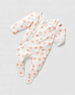 Best Pirce 🧨 Little Green & Co Core Jersey Zip Onesie - Babies Sunshine 🥰