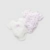 Buy 👍 Little Green & Co Core Jersey SS Bodysuit 2-Pack - Babies Wildflower Lilac 😍