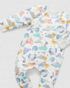 Discount 💯 Little Green & Co Jersey Footless Zip Onesie - Babies Animal Pals 👏 -Baby Online store http3A2F2Fstatic.theiconic.com .au2Fp2Flittle green and co 7792 1137631 3