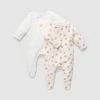 Cheap ⭐ Little Green & Co Core Jersey Zip Onesie 2-Pack - Babies Sunshine 🤩