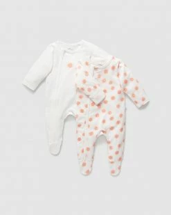 Cheap ⭐ Little Green & Co Core Jersey Zip Onesie 2-Pack - Babies Sunshine 🤩