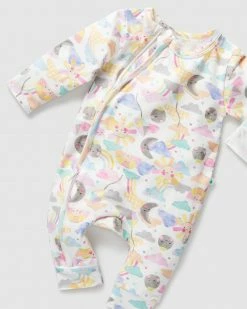 Flash Sale 🔥 Little Green & Co Jersey Footless Zip Onesie - Babies Sunshine Friends 🤩 -Baby Online store http3A2F2Fstatic.theiconic.com .au2Fp2Flittle green and co 7813 2137631 3