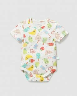 Deals 🎁 Little Green & Co Jersey SS Bodysuit - Babies ☀️ Summer Yums 👏