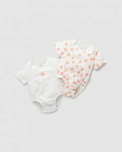Promo ✨ Little Green & Co Core Jersey SS Bodysuit 2-Pack - Babies Sunshine 🔔