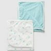 Best Sale 😉 Little Green & Co Core Jersey Wrap 2-Pack - Babies Ocean Pear 😉