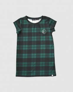 Outlet 🔥 Little Lords Tartan 👗 Dress Green & Black ❤️