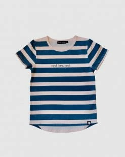 Budget ❤️ Little Lords Cool Bro Tee Blue & Cream ⭐