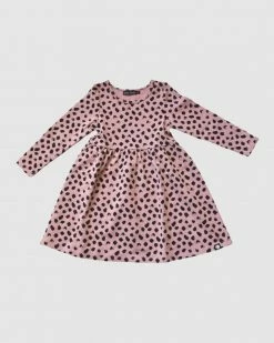 Best Pirce 👏 Little Lords "Painted" 👗 Dress Pink & Black 🌟