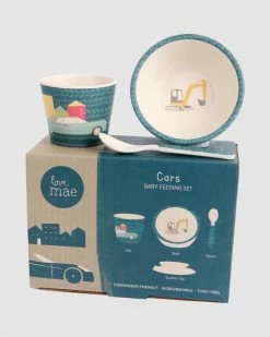 Discount 👏 Love Mae Bamboo Baby Feeding Set Cars 👍
