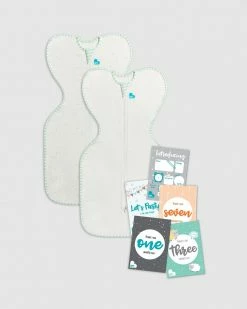 Wholesale 🎁 Love to Dream SWADDLE UP™ Organic Gift Pack Cream & Mint Stars ✨